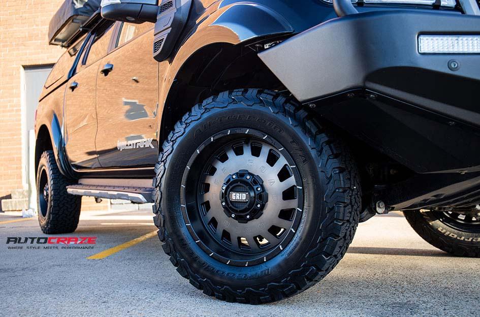 FORD RANGER GD03 MATTE BLACK MACHINED FACE WITH DARK MATTE TINT